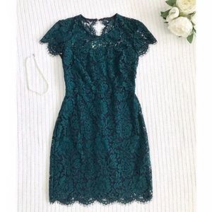 Teal/emerald lace dress